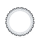 Certified Black Spinel Eternity Band Ring for Women AAA - Rosec Jewels