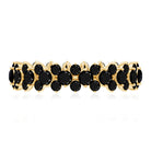 Certified Black Spinel Eternity Band Ring for Women AAA - Rosec Jewels