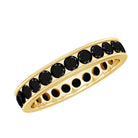 Rosec Jewels-2.75 CT Channel Set Black Spinel Eternity Ring