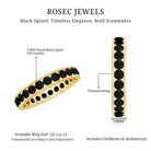 Rosec Jewels-2.75 CT Channel Set Black Spinel Eternity Ring