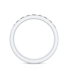 Natural Channel Set Black Spinel Eternity Ring for Anniversary AAA - Rosec Jewels