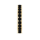 Natural Channel Set Black Spinel Eternity Ring for Anniversary AAA - Rosec Jewels