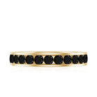 Natural Channel Set Black Spinel Eternity Ring for Anniversary AAA - Rosec Jewels