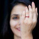 3 Carat Lab Created Ruby Heart Eternity Band Ring AAAA - Rosec Jewels
