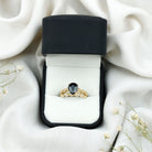 Certified 4.8 Carat Lab Grown Black Diamond Engagement Ring with Wedding Band AAAA ( Synthetic ) - Rosec Jewels