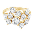 Certified Round Moissanite Cluster Engagement Ring for Women D-VS1 - Rosec Jewels