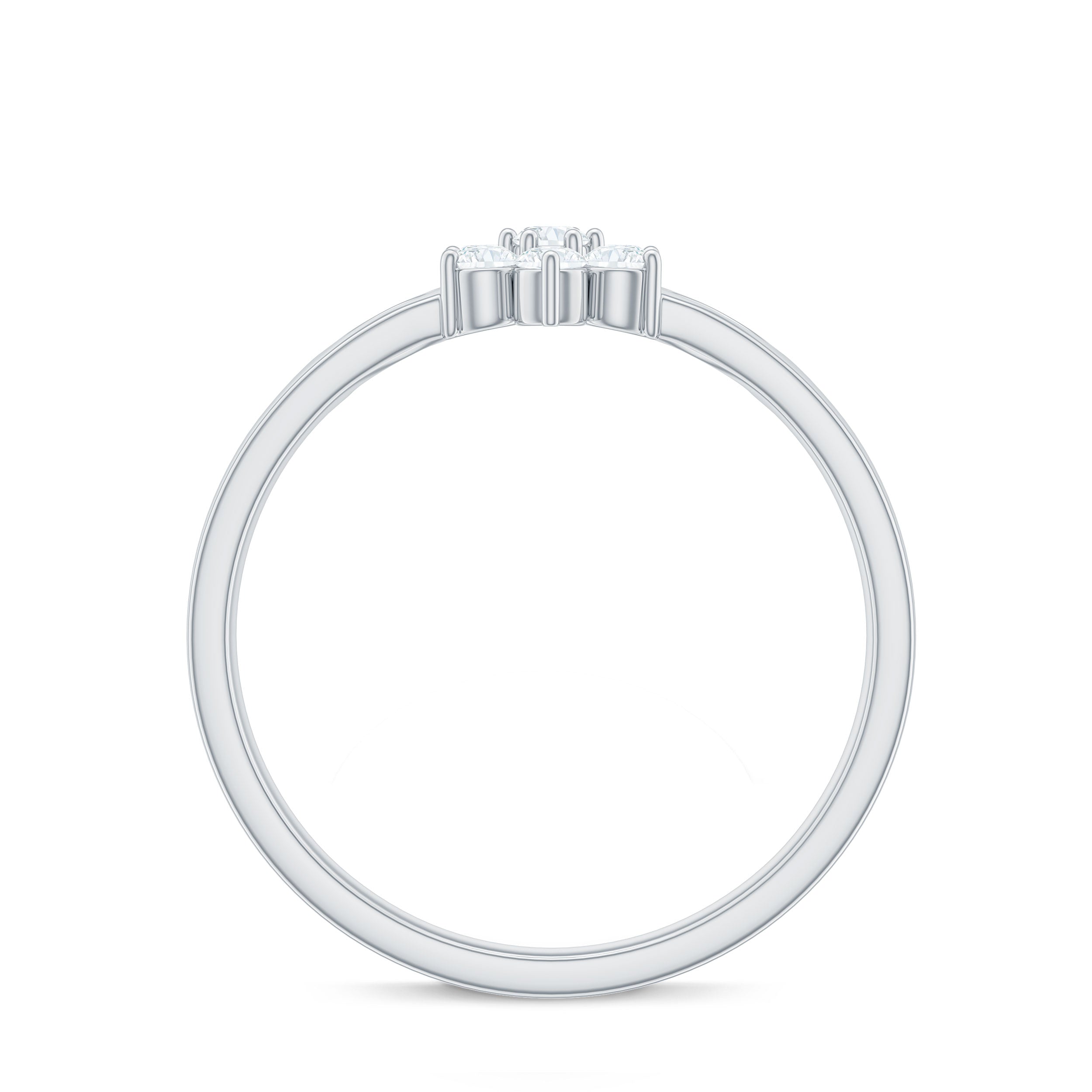 Rosec Jewels-Nature Inspired Diamond Flower Promise Ring for Proposal