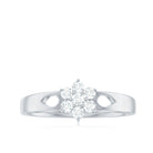 Rosec Jewels-Nature Inspired Diamond Flower Promise Ring for Proposal