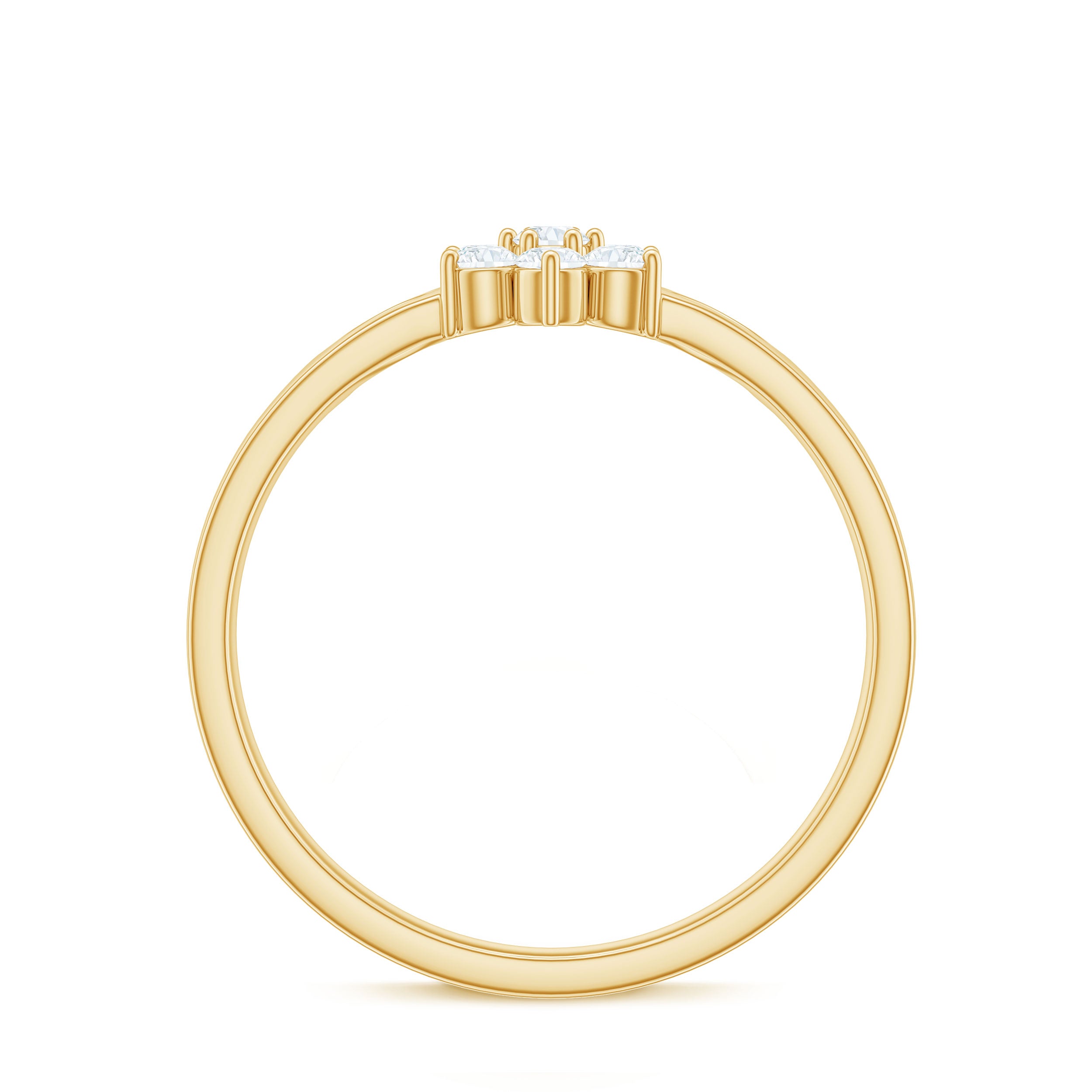 Rosec Jewels-Nature Inspired Diamond Flower Promise Ring for Proposal