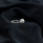 Rosec Jewels-Handpicked Genuine Black Tahitian Pearl Engagement Ring