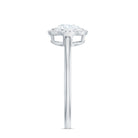 6mm Round Moissanite Solitaire Engagement Ring in Bezel Setting D-VS1 - Rosec Jewels