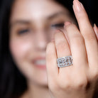 Certified Moissanite Vintage Wedding Band Ring D-VS1 - Rosec Jewels