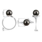 Rosec Jewels-Tahitian Pearl Bypass Engagement Ring with Diamond