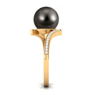 Rosec Jewels-Tahitian Pearl Bypass Engagement Ring with Diamond