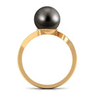 Rosec Jewels-Tahitian Pearl Bypass Engagement Ring with Diamond