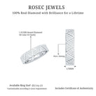 Natural Diamond Wide Wedding Band for Women Natural - ( HI-SI ) - Rosec Jewels