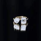 Rosec Jewels-Toi Et Moi Moissanite Engagement Ring for Women