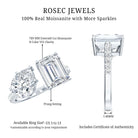 Rosec Jewels-Toi Et Moi Moissanite Engagement Ring for Women