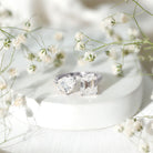 Rosec Jewels-Toi Et Moi Moissanite Engagement Ring for Women