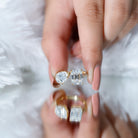 Rosec Jewels-Toi Et Moi Moissanite Engagement Ring for Women