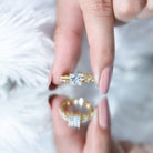 Rosec Jewels-Moissanite Square Cut Engagement Ring With Certificate