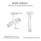 Certified Brilliant Cut Moissanite Marquise Cut Engagement Ring D-VS1 - Rosec Jewels