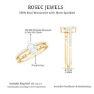 Certified Brilliant Cut Moissanite Marquise Cut Engagement Ring D-VS1 - Rosec Jewels