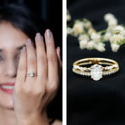 Rosec Jewels-Oval Cut Moissanite Engagement Ring For Women