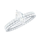 Marquise Cut Moissanite Solitaire Engagement Ring D-VS1 - Rosec Jewels
