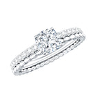 Rosec Jewels-6mm Certified Cushion Cut Moissanite Solitaire Engagement Ring