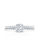 Rosec Jewels-6mm Certified Cushion Cut Moissanite Solitaire Engagement Ring