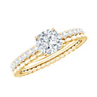 Rosec Jewels-6mm Certified Cushion Cut Moissanite Solitaire Engagement Ring