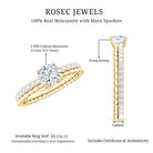 Rosec Jewels-6mm Certified Cushion Cut Moissanite Solitaire Engagement Ring