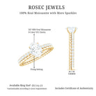 5x7mm Solitaire Moissanite Oblong Engagement Ring D-VS1 - Rosec Jewels