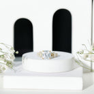 Cushion Cut Moissanite Solitaire Engagement Ring with Split Shank D-VS1 - Rosec Jewels