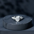 Rosec Jewels-Pear Shaped Moissanite Solitaire Engagement Ring in Split Shank