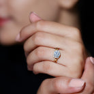 Round Cut Moissanite Infinity Engagement Ring D-VS1 - Rosec Jewels