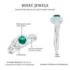 Rosec Jewels-Lab Created Emerald Infinity Promise Ring With Diamond
