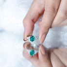 Rosec Jewels-Designer Lab Grown Emerald Engagement Ring