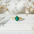 Rosec Jewels-Designer Lab Grown Emerald Engagement Ring