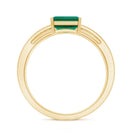 Rosec Jewels-Certified Lab Grown Emerald East West Engagement Ring