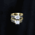 Princess Cut Moissanite Statement Engagement Ring D-VS1 - Rosec Jewels