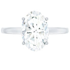 Rosec Jewels-Certified 6X8mm Solitaire Moissanite Oval Engagement Ring