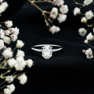 Rosec Jewels-Certified 6X8mm Solitaire Moissanite Oval Engagement Ring
