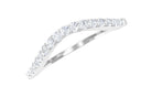 Rosec Jewels-Certified Moissanite Half Eternity Curved Wedding Band Ring
