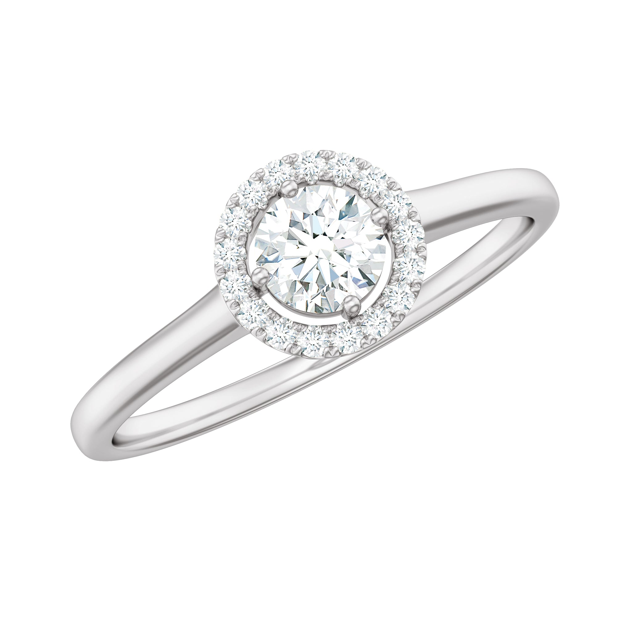 Natural 0.25 Carat Diamond Promise Ring with Certificate Natural - ( HI-SI ) - Rosec Jewels