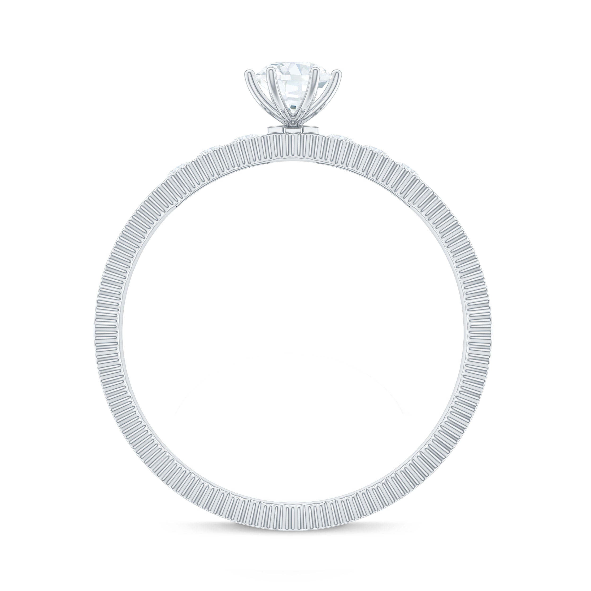Rosec Jewels-Natural Diamond Solitaire Engagement Ring for Women