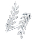 Certified Moissanite Leaf Wrap Ring for Women D-VS1 - Rosec Jewels