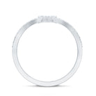 Certified Moissanite Chevron Wedding Ring Enhancer for Women D-VS1 - Rosec Jewels