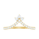Certified Moissanite Chevron Wedding Ring Enhancer for Women D-VS1 - Rosec Jewels